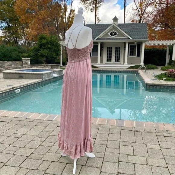 NWT Free People Adella Dress Maxi Long Wedding Guest Lace Rose Pink XS - Picture 10 of 10